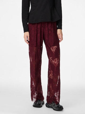 Loosefit Pantalon 'PCRinne' PIECES en rouge : devant