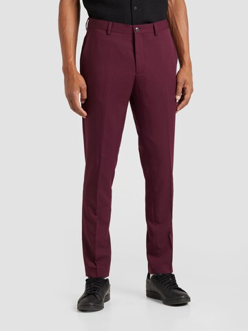 Coupe slim Pantalon à plis 'JPRFranco' JACK & JONES en rouge : devant