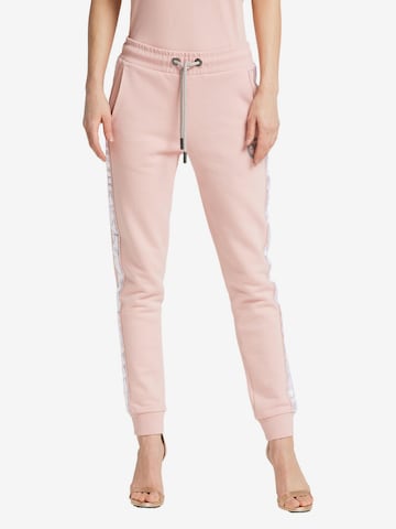 Carlo Colucci Tapered Broek in Roze: voorkant