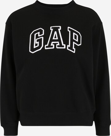 Gap Petite Sweatshirt 'HERITAGE' in Black: front