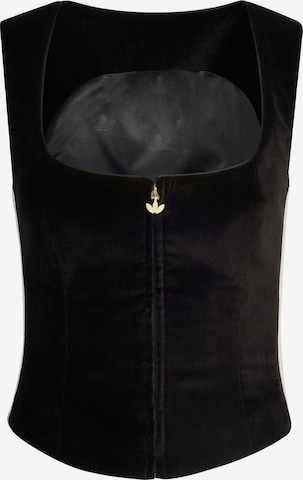 ADIDAS ORIGINALSTop 'VELVET CORSET' - crna boja: prednji dio