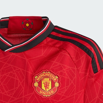 T-Shirt fonctionnel 'Manchester United 23/24 Home' ADIDAS PERFORMANCE en rouge