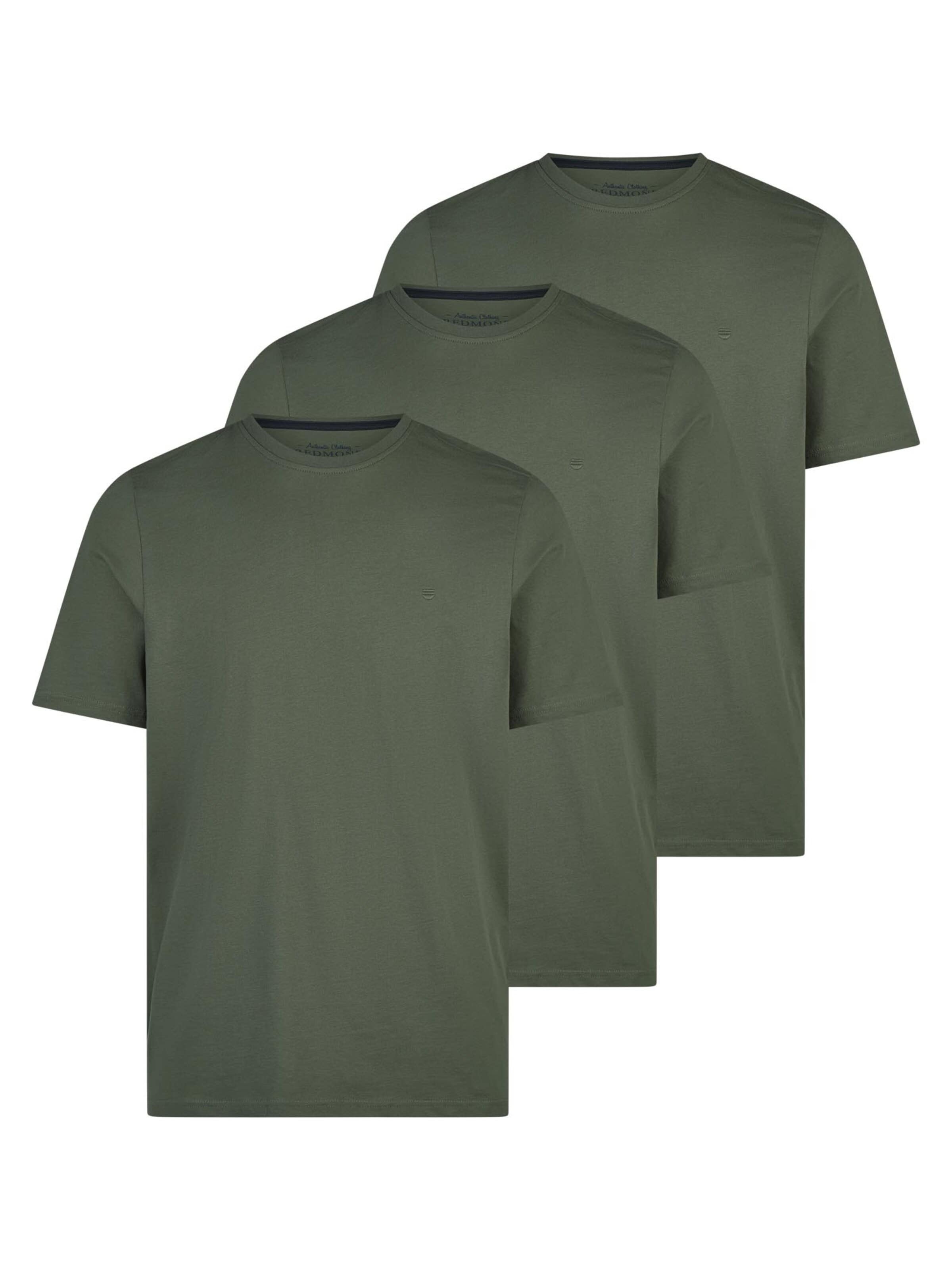 redmond Shirt 'Basic'‌‌‌‌‌‌‌‌‌ in Grün: Vorderseite