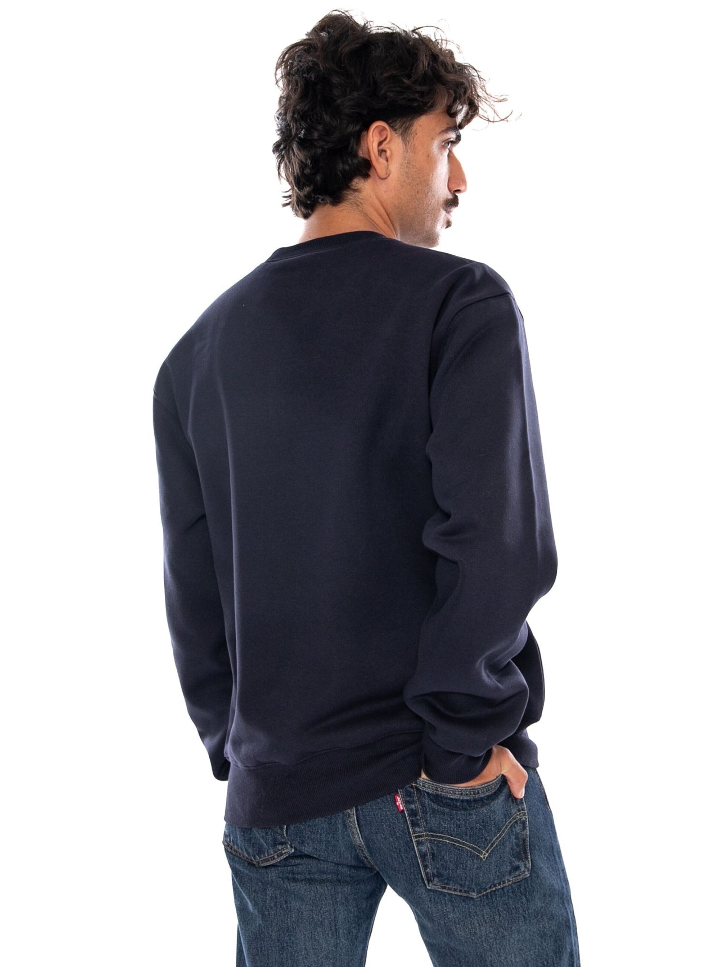 Carhartt WIP Sweatshirt 'CARHARTT SWEAT DARK NAVY / DARK SCARAB' in Blauw
