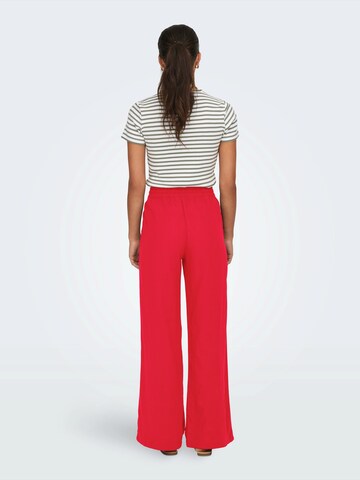 JDY Wide leg Pants 'JDYSAY' in Red