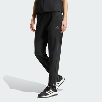 ADIDAS PERFORMANCE Tapered Workout Pants 'Tech Intensity' in Black: front