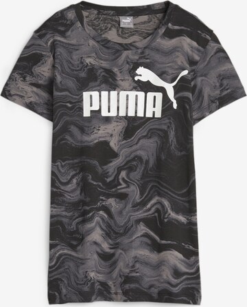 PUMA Functioneel shirt 'ESS+ MARBLEIZED' in Zwart: voorkant