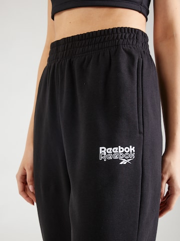Reebok - Tapered Calças de desporto 'RIE' em preto