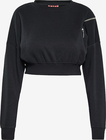 Sweat-shirt myMo ROCKS en noir : devant