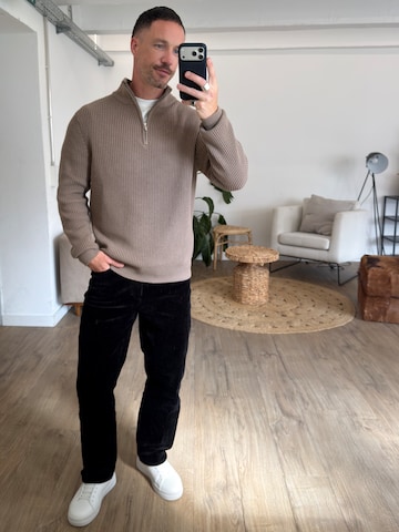 smėlio DAN FOX APPAREL Kardiganas 'Miran'