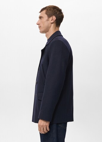 MANGO MAN Between-Seasons Coat in Blue