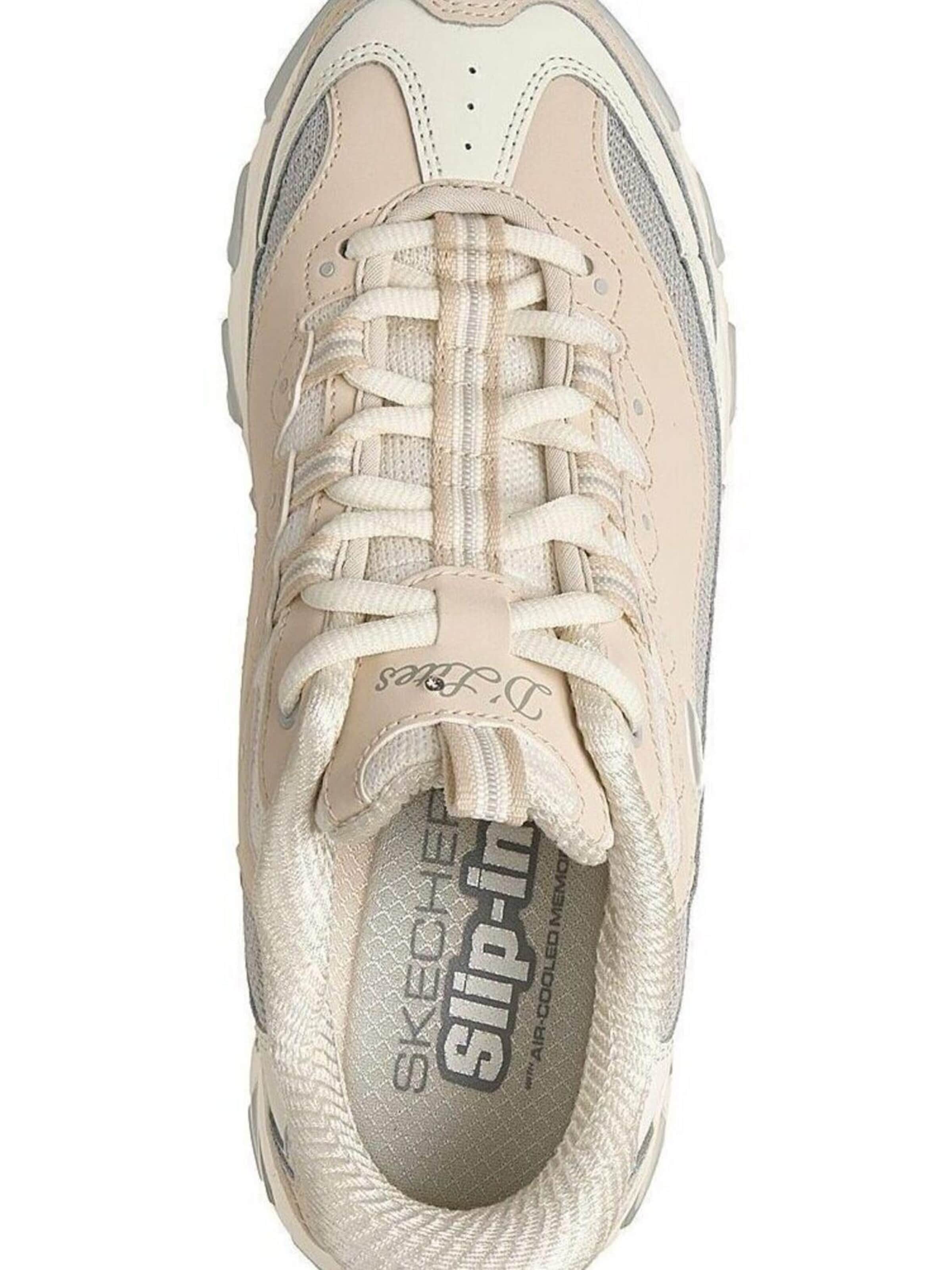 Baskets basses 'D Lites-Smooth-Nostalgia' SKECHERS en beige