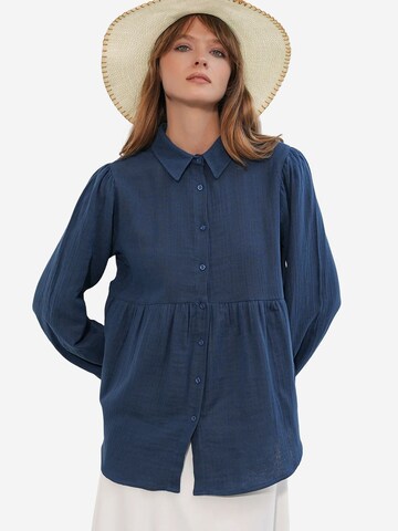 Bigdart Blouse in Blauw: voorkant