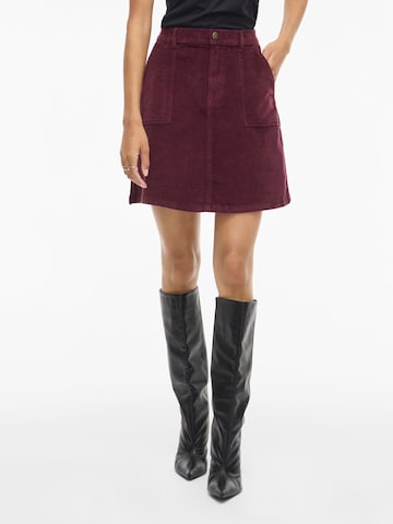 VILA Rok 'VIFrost' in Rood: voorkant