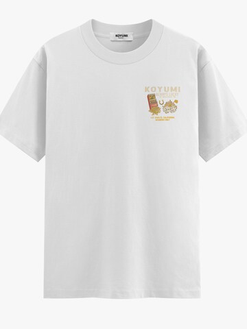 Koyumi Shirt 'Oversize Always Lucky DTG Print T-Shirt – Heavy Cotton' in Weiß: Vorderseite