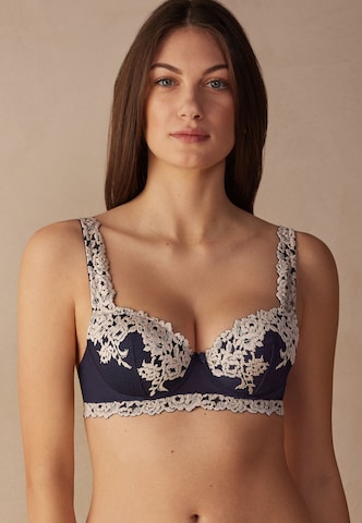 INTIMISSIMI Balconette BH 'Pretty Flowers' in Blau: Vorderseite