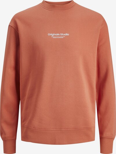 JACK & JONES Sweatshirt in orange / weiß, Produktansicht