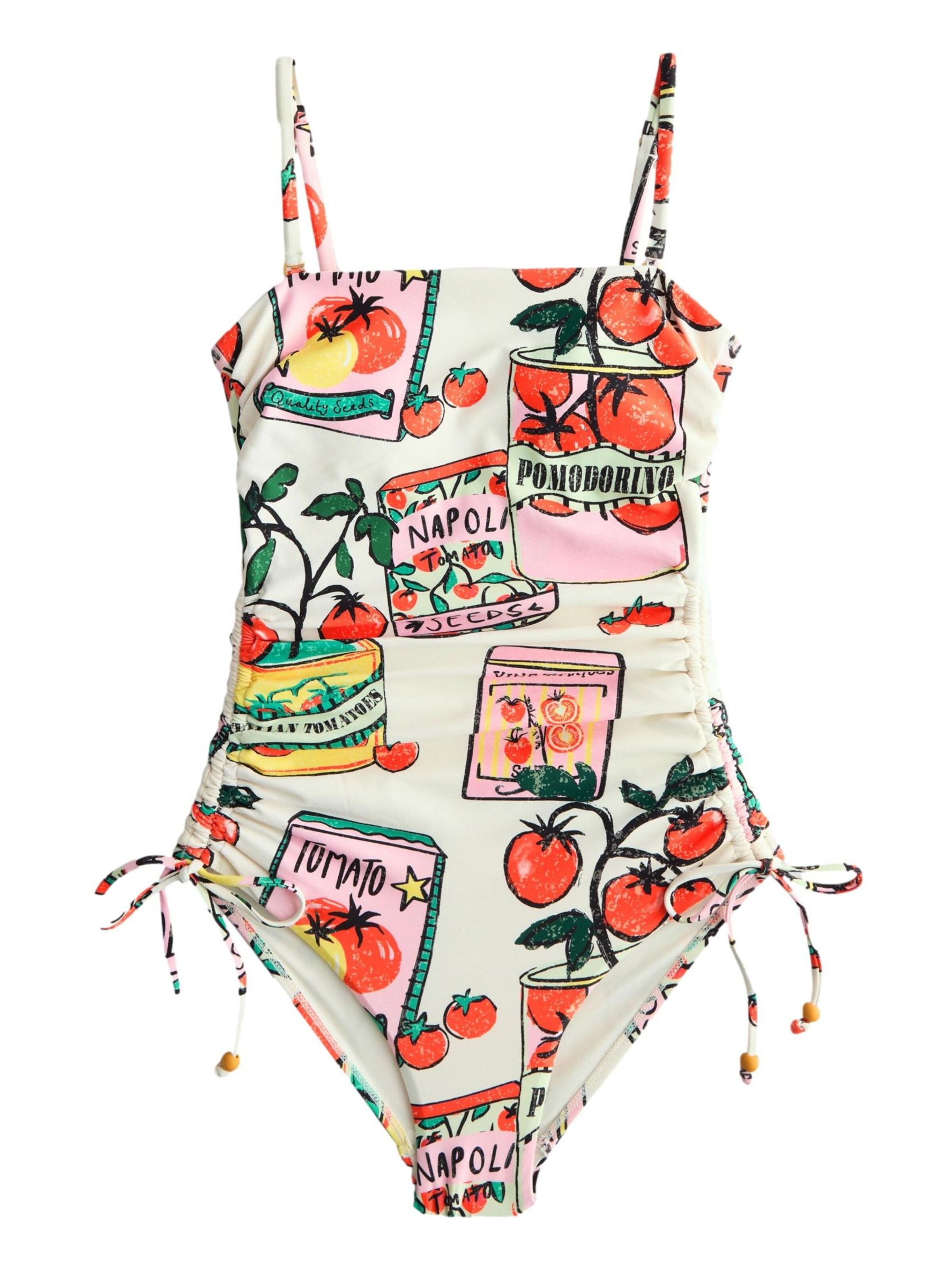 Next Бандо Корректирующий купальник в Белый: спереди