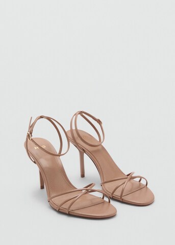 MANGO Strap Sandals 'Zazos' in Beige