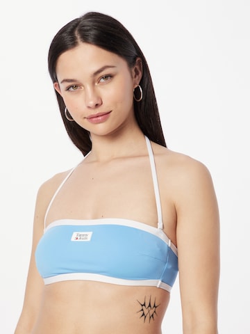 Bandeau Hauts de bikini Tommy Jeans en bleu : devant