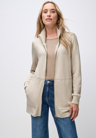 STREET ONE Sweatjacke in Beige: Vorderseite