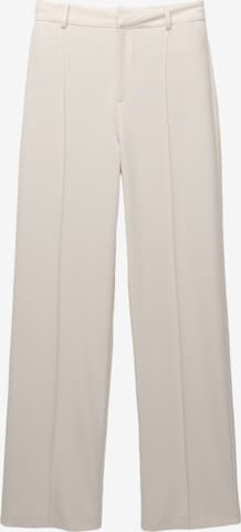 Wide Leg Pantalon Pull&Bear en beige : devant