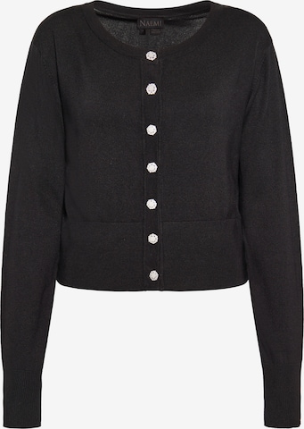 NAEMI Strickjacke in Schwarz: Vorderseite