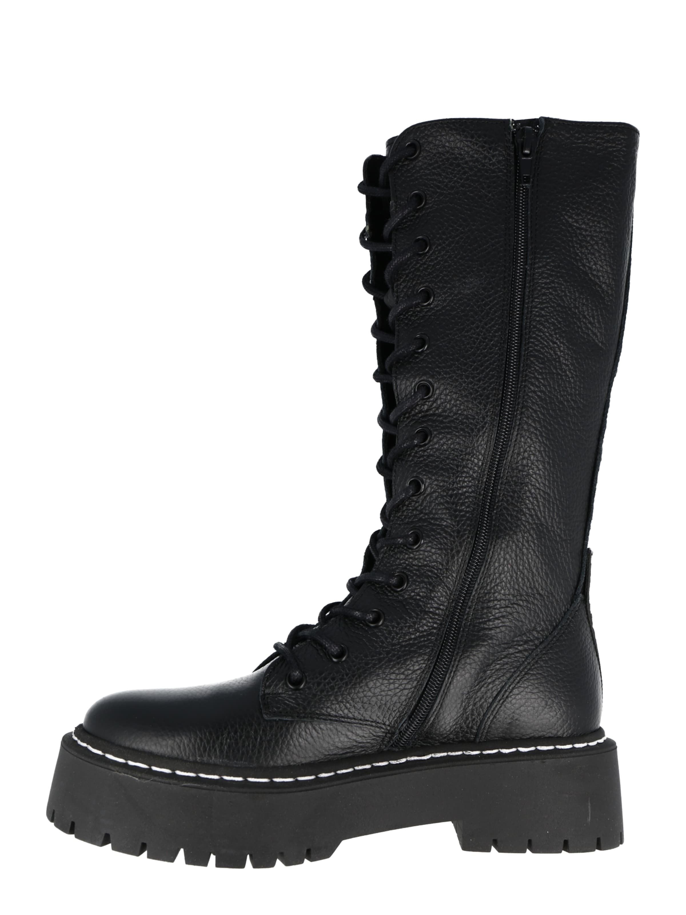 STEVE MADDEN Ботуши с връзки 'Vroom' в черно