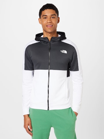 THE NORTH FACE Athletic fleece jacket in White: front