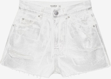 Pull&Bear Regular Jeans in Silver: front