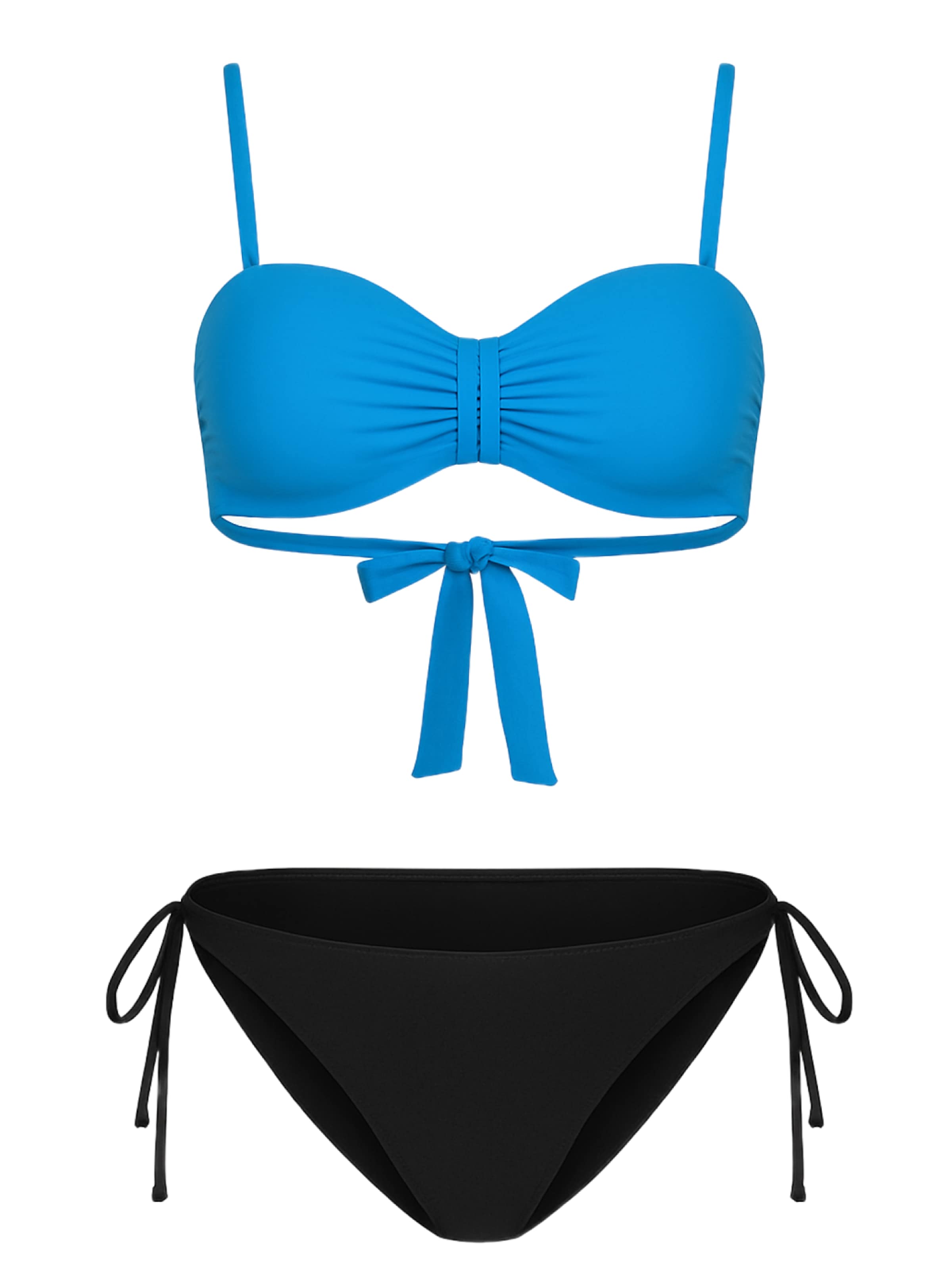 C&City Bandeau Bikini in Blau: Vorderseite