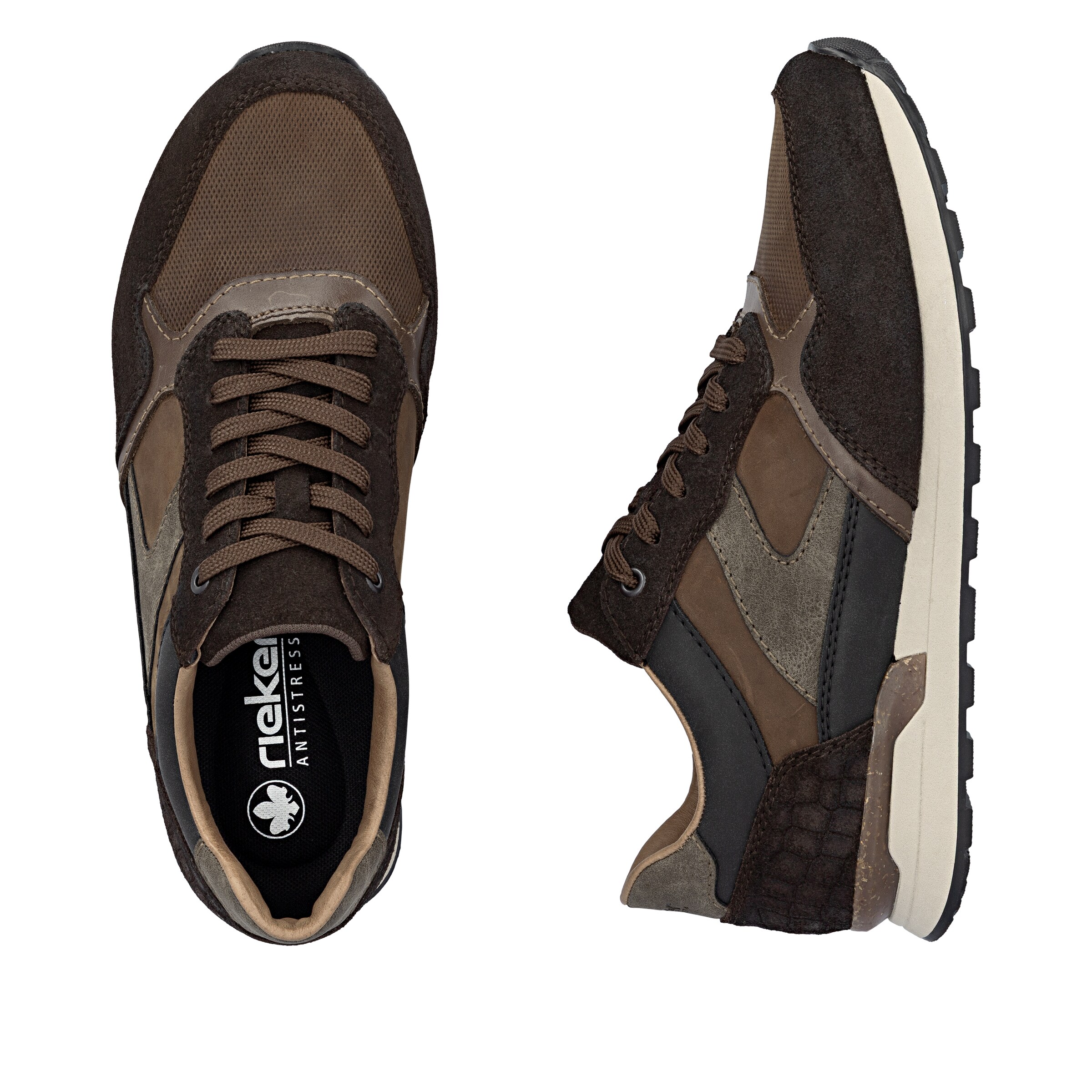 Baskets basses Rieker en marron