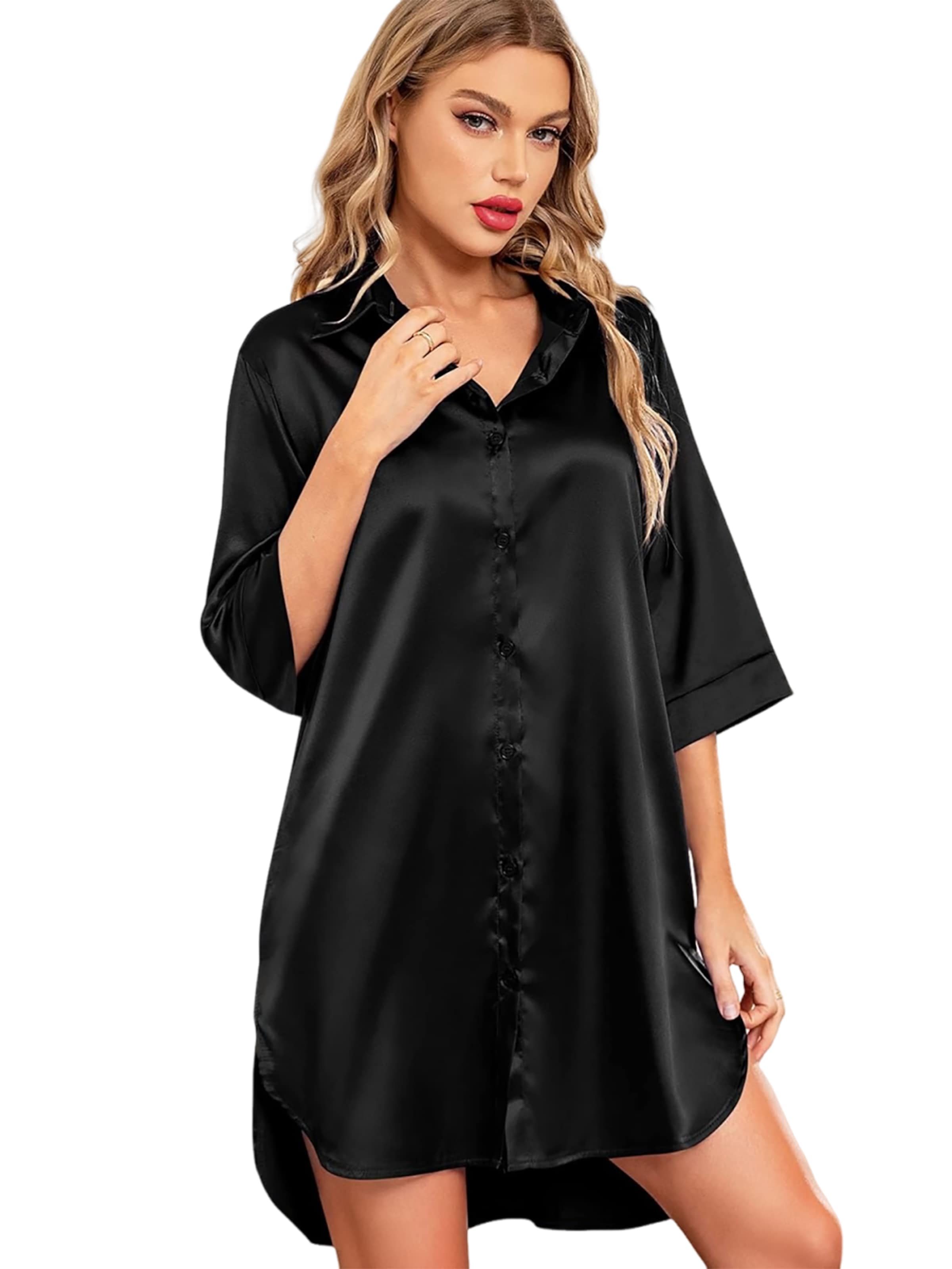 Magicshe Nightgown in Black: front