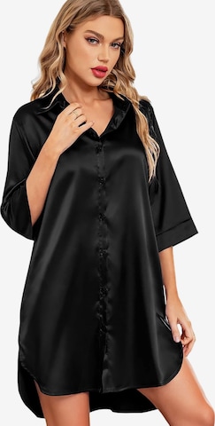 Magicshe Nachthemd in Schwarz: Vorderseite