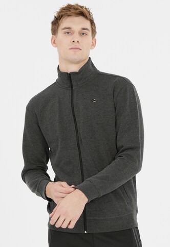 Cruz Sweatjacke 'Pitt' in Grau: Vorderseite