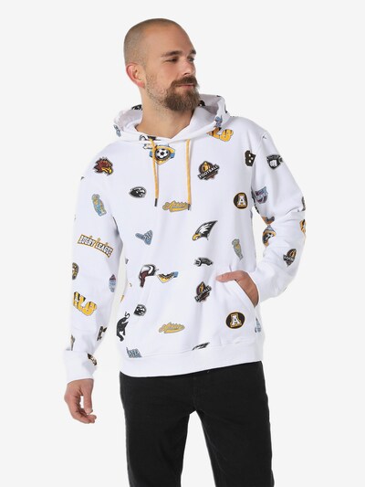 Colin's Sweat-shirt en pueblo / citron vert / noir / blanc, Vue avec produit