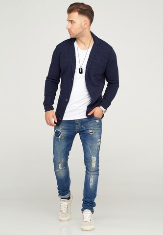 behype Strickjacke 'FELIAN' in Blau