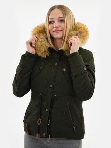 NAVAHOO Winter parka 'Pearl' in Green