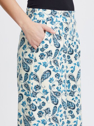 ICHI - Pierna ancha Pantalón ' Kate ' en azul