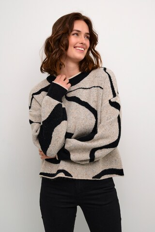 Pull-over 'Wilma' Kaffe en beige : devant