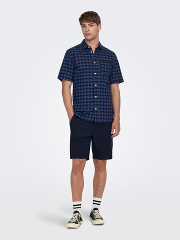 Only & Sons Regular Fit Hemd 'ALVARO' in Blau