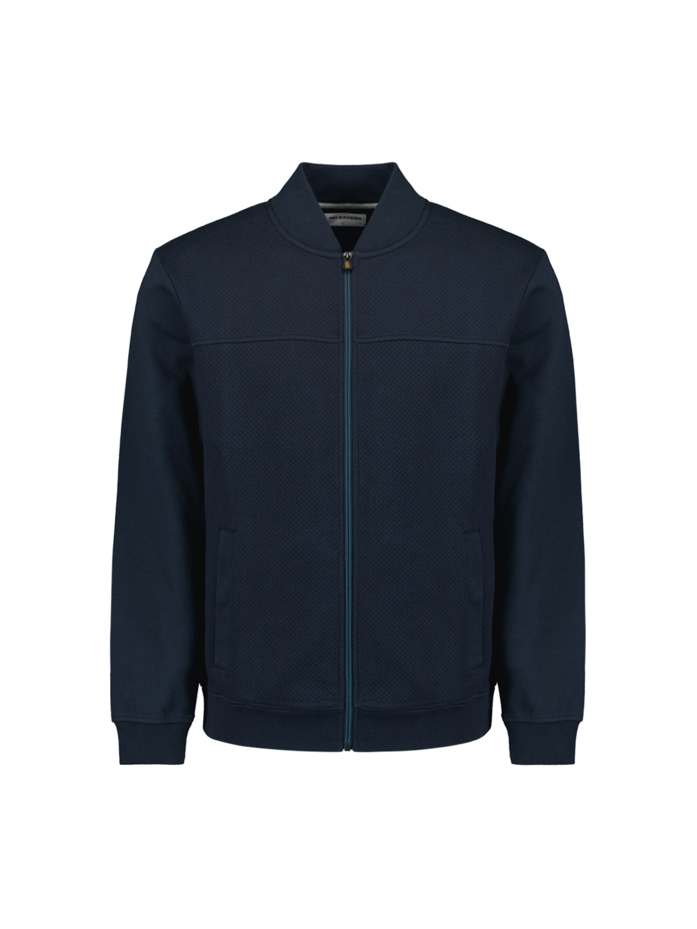 No Excess Sweatjacke in Blau: Vorderseite
