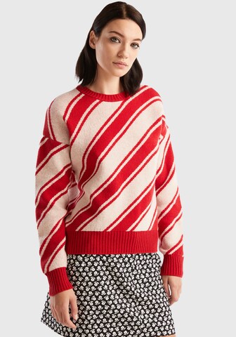 UNITED COLORS OF BENETTON Sweater in Red: front