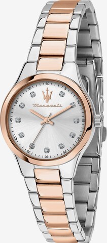 Maserati Analog Watch in Silver: front