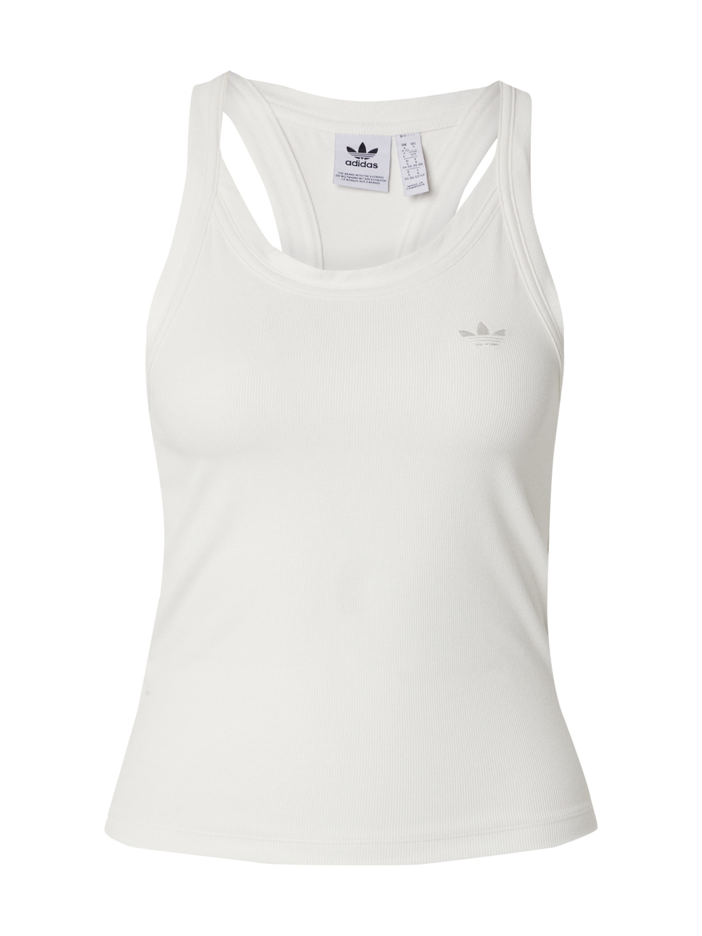 Top 'ESS' di ADIDAS ORIGINALS in bianco: frontale