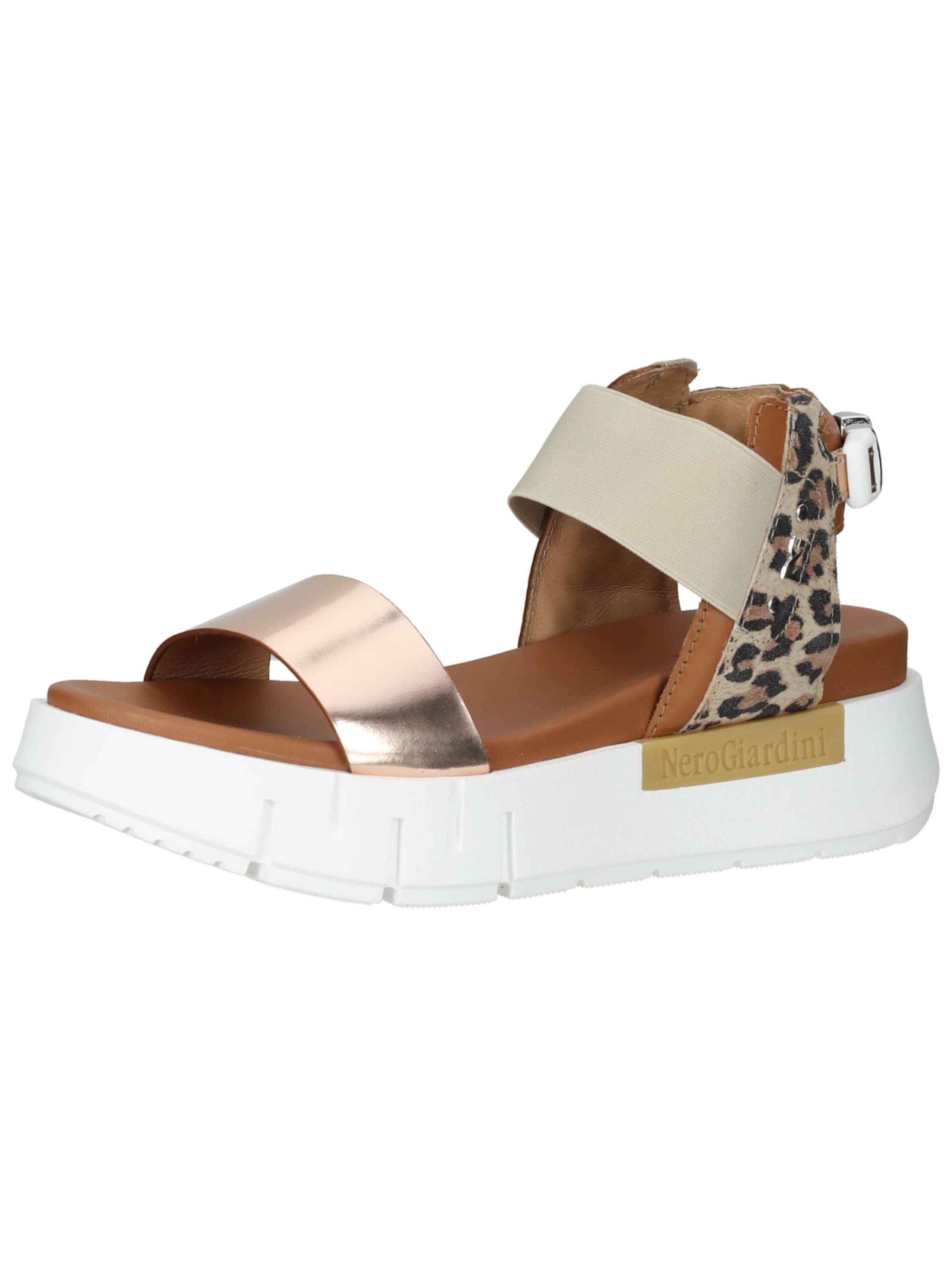 Sandales Nero Giardini en beige : devant