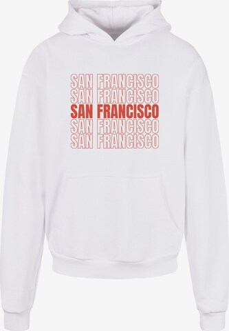Merchcode Sweatshirt 'San Francisco' in Weiß: predná strana