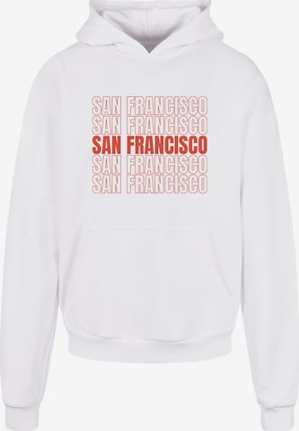 Merchcode Sweatshirt 'San Francisco' in White: front