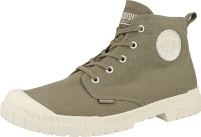 Palladium Bottines à lacets ' Pampa SP Hi Canvas' en beige / vert foncé, Vue avec produit
