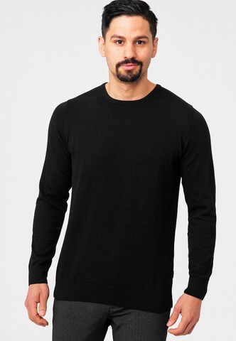 INDICODE JEANS Sweater 'Benjamin' in Black: front